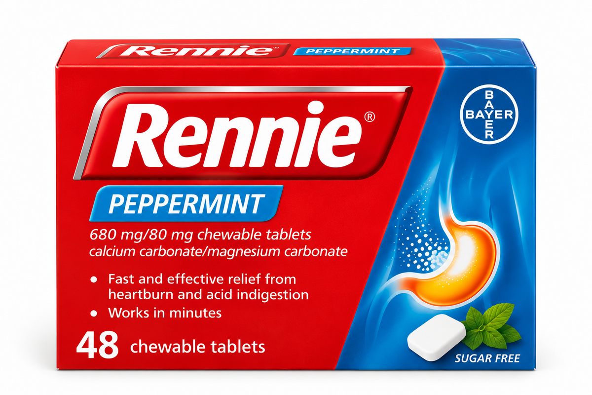 Rennie Peppermint 680 mg/80 mg comprimidos masticables