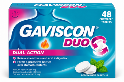 Comprimidos masticables Gaviscon Duo